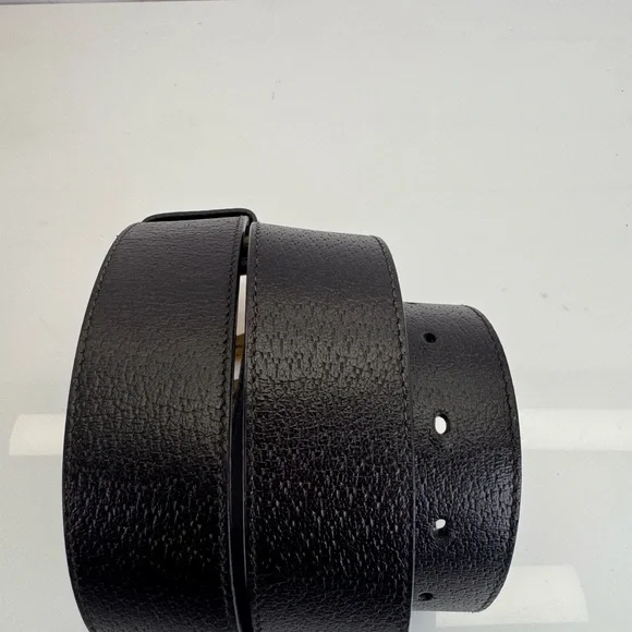 Gucci Brown Double Gg Marmont Leather Belt Gold Buckle 406831 90/36 - Picture 3 of 8